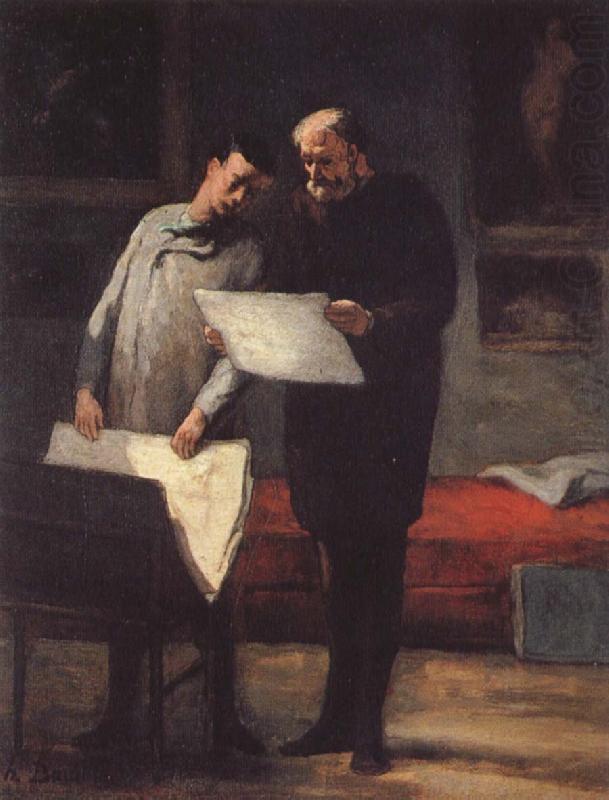 Honore Daumier Rows of a young konstnar china oil painting image